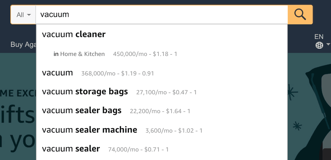 amazon keyword research