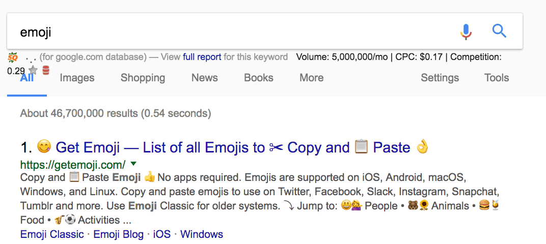 on page seo emoji